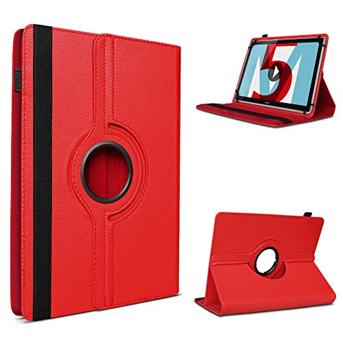 UC-Express Tablet Schutzhülle - kompatibel mit BMAX I9 Plus Allen 10,1 Zoll Geräten - 360 Grad Hülle für Tablets - ultradünne Tablet Tasche - Tablet Case, Farbe:Rot von UC-Express