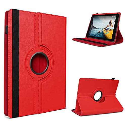 UC-Express Tablet Schutzhülle - kompatibel mit Medion Lifetab E10750 10,1 Zoll Geräten - 360 Grad Hülle für Tablets - ultradünne Tablettasche - Tablet Case, Farbe:Rot von UC-Express
