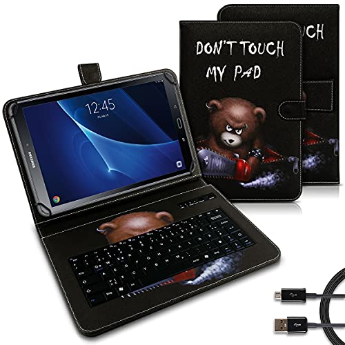 UC-Express Tablet Tasche kompatibel für Samsung Galaxy Tab A6 10.1 2016 T580 T585 Tastatur Hülle Bluetooth Keyboard Case QWERTZ Standfunktion Cover, Motiv:Motiv 1 von UC-Express