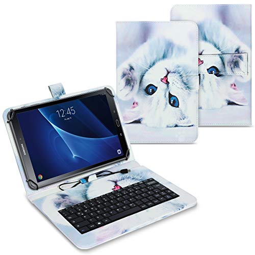 UC-Express Tablet Tasche kompatibel für Samsung Galaxy Tab A6 10.1 2016 T580 T585 USB Tastatur Keyboard Hülle Schutzhülle Cover von UC-Express