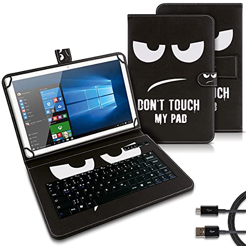 UC-Express Tablet Tasche kompatibel mit Teclast T50 T45 T40 Pro Tastatur Hülle Bluetooth Keyboard Case QWERTZ Standfunktion Cover, Motiv:Motiv 4 von UC-Express