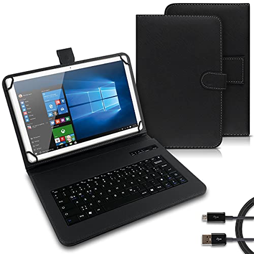 UC-Express Tablet Tasche kompatibel mit Teclast T50 T45 T40 Pro Tastatur Hülle Bluetooth Keyboard Case QWERTZ Standfunktion Cover, Motiv:Schwarz UC-Express Tablet Tasche kompatibel mit Teclast T50 T45 T40 Pro Tastatur Hülle Bluetooth Keyboard Case QWERTZ Standfunktion Cover, Motiv:Schwarz von UC-Express