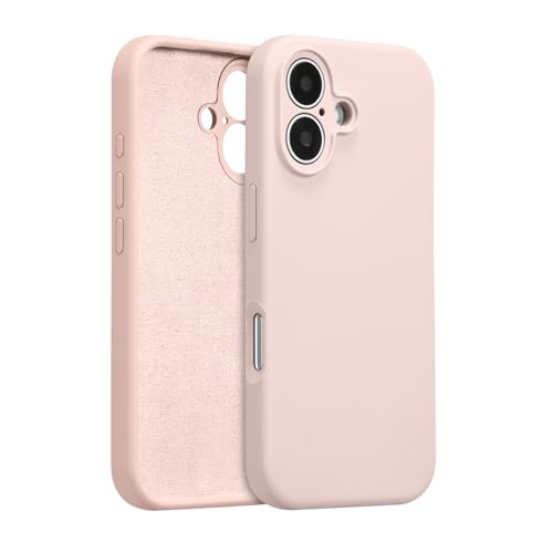 UCASONG Schutzhülle für iPhone 16 Plus, Silikon, mit vollständigem Kameraschutz, weiches kratzfestes Mikrofaserfutter, Flüssigsilikon, ultradünn, stoßfest, für Herren, Damen, Mädchen, Rosa Sand UCASONG Schutzhülle für iPhone 16 Plus, Silikon, mit vollständigem Kameraschutz, weiches kratzfestes Mikrofaserfutter, Flüssigsilikon, ultradünn, stoßfest, für Herren, Damen, Mädchen, Rosa Sand von UCASONG