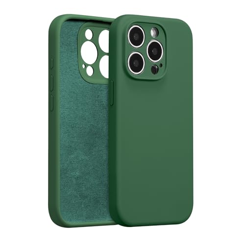 UCASONG Silikon-Schutzhülle für iPhone 13 Pro, mit vollständigem Kameraschutz, weiches kratzfestes Mikrofaserfutter, Flüssigsilikon, ultradünn, stoßfest, für Herren, Damen, Mädchen, Grün UCASONG Silikon-Schutzhülle für iPhone 13 Pro, mit vollständigem Kameraschutz, weiches kratzfestes Mikrofaserfutter, Flüssigsilikon, ultradünn, stoßfest, für Herren, Damen, Mädchen, Grün von UCASONG