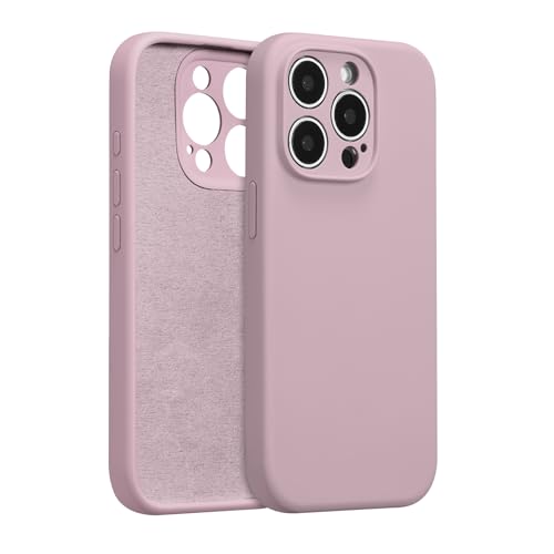 UCASONG Silikon-Schutzhülle für iPhone 13 Pro, mit vollständigem Kameraschutz, weiches kratzfestes Mikrofaserfutter, Flüssigsilikon, ultradünn, stoßfest, für Männer, Frauen, Mädchen, schwarze von UCASONG