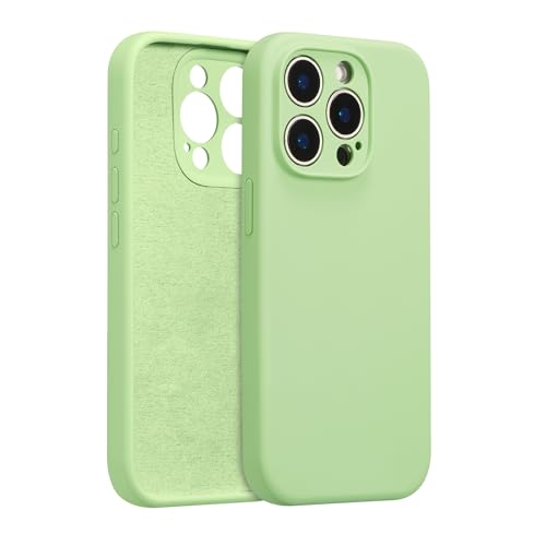 UCASONG Silikon-Schutzhülle für iPhone 14 Pro Max, mit vollständigem Kameraschutz, weiches kratzfestes Mikrofaser-Futter, Flüssigsilikon, ultradünn, stoßfest, für Männer, Frauen, Mädchen, -Matcha UCASONG Silikon-Schutzhülle für iPhone 14 Pro Max, mit vollständigem Kameraschutz, weiches kratzfestes Mikrofaser-Futter, Flüssigsilikon, ultradünn, stoßfest, für Männer, Frauen, Mädchen, -Matcha von UCASONG
