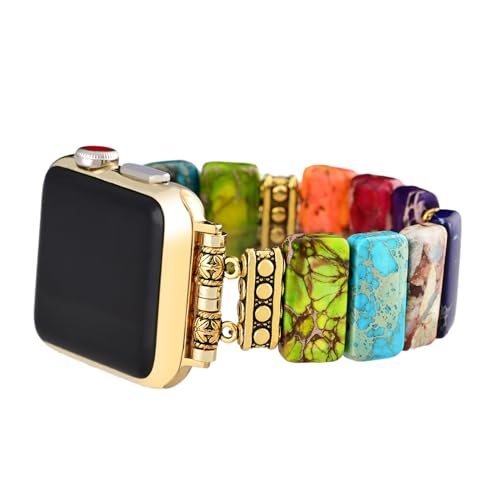 UCK-KIT Armbänder Kompatibel Mit for Apple Watch Band 38mm 40mm 41mm, Einstellbare Böhmen Perlen Smartwatch Strap Für Iwatch SE Serie 8/7/6/5/4/3/2/1,38mm/40mm/41mm S UCK-KIT Armbänder Kompatibel Mit for Apple Watch Band 38mm 40mm 41mm, Einstellbare Böhmen Perlen Smartwatch Strap Für Iwatch SE Serie 8/7/6/5/4/3/2/1,38mm/40mm/41mm S von UCK-KIT