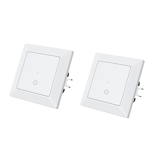 Ucomen 1 Gang Smart Wandschalter, Smart Wall Switch,Smart Life App,kompatibel mit Alexa und Google Home, 2,4 GHz, 2 pack von UCOMEN