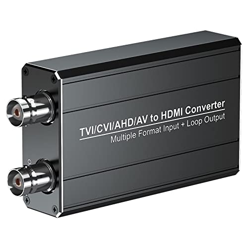 UCYTYON TVI CVI AHD auf HDMI Konverter mit Loop Out, kompatibel mit 720P/1080P/3MP/4MP/5MP/8MP AHD TVI CVI Signal zum Anzeigen auf HDTV/Monitor/Projektor, automatische Formaterkennung von UCYTYON