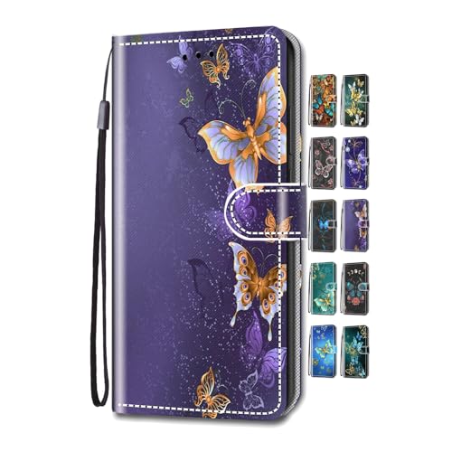 UCool für Apple iPhone 7 8 SE 2020 2022 Hülle PU Leder Flip Klappbar Lederhülle Schutzhülle 3D Lila Schmetterling Bunt Muster Wallet Cover Flip Case Handyhülle mit Kartenfach Tasche Etui UCool für Apple iPhone 7 8 SE 2020 2022 Hülle PU Leder Flip Klappbar Lederhülle Schutzhülle 3D Lila Schmetterling Bunt Muster Wallet Cover Flip Case Handyhülle mit Kartenfach Tasche Etui von UCool