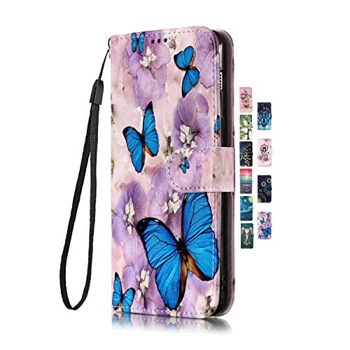 UCool für iPhone 6 7 8 SE 2020 Hülle 4.7 Zoll PU Leder Flip Klappbar Lederhülle Schutzhülle 3D Bunte Muster Wallet Cover Case Handyhülle Tasche Etui Handytasche Lila Schmetterling Blume UCool für iPhone 6 7 8 SE 2020 Hülle 4.7 Zoll PU Leder Flip Klappbar Lederhülle Schutzhülle 3D Bunte Muster Wallet Cover Case Handyhülle Tasche Etui Handytasche Lila Schmetterling Blume von UCool