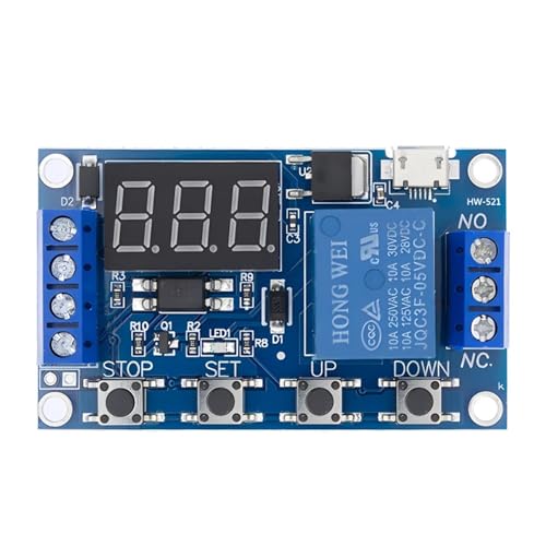 1-10PCS DC 6-30V 5V LED Display Automatisierung Zyklus Verzögerung Timer Schalter Off Verzögerung Zeit relais 6V 9V 12V 24V(1PCS) von UDAMX