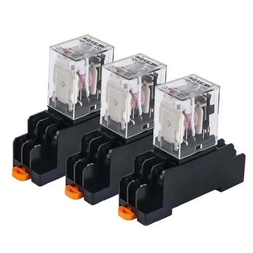 2 STÜCKE High Power Micro Zwischen Elektromagnetische Relais Mit Sockel Basis AC 220 V DC 12 V 24 V HH52P HH53P HH54P HH62P HH63P HH64P(DC 12V,HH53P 11Pin) von UDAMX