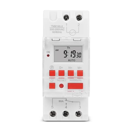30A Hohe Last 85-265VAC 7 Tage Digital Programmierbare Timer Schalter Relais Zeit Steuerung(24V) von UDAMX