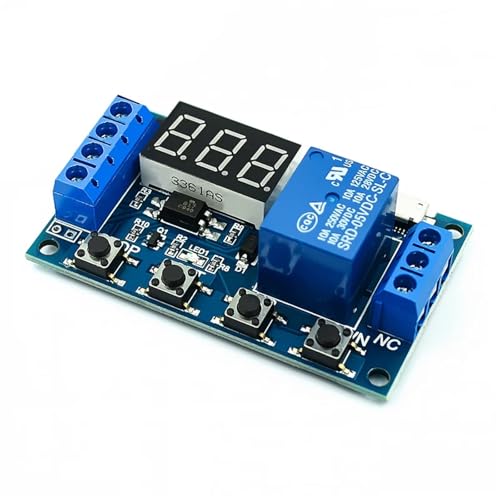 DC 5V 12V 24V LED-Licht Digitales Zeitverzögerungsrelais Triggerzyklus-Timer-Verzögerungsschalter Platine Timing-Steuermodul stlxy(5 Pcs,Type-c Relay) von UDAMX