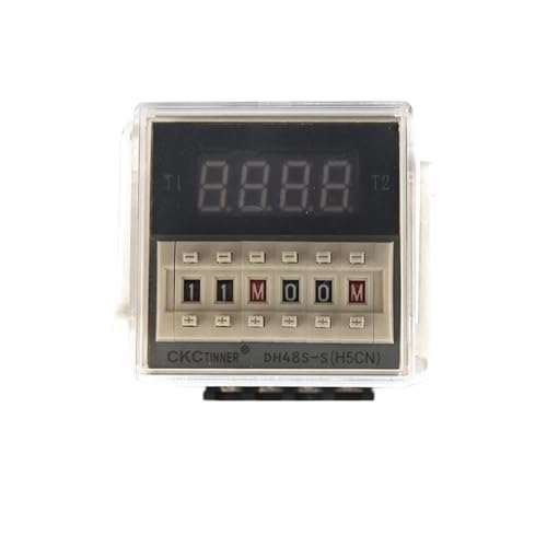 Digitaler LED-programmierbarer Timer-Relaisschalter DH48S-S 0,1 S-99 H Sockelbasis AC/DC 12 V 24 V 36 V 110 V 220 V 380 V Wiederholungszyklus-Timer(DCAC36V) von UDAMX