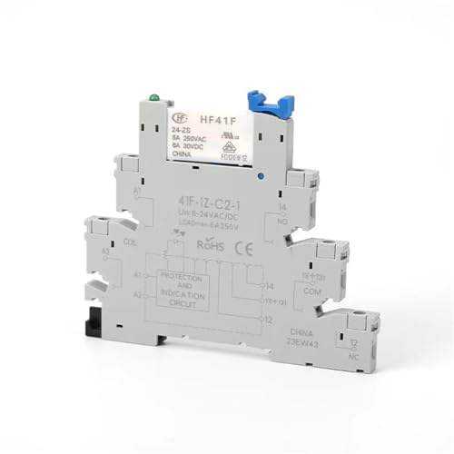Relaismodul 41F-1Z-C2-1 integriert mit Relaishalter 12VACDC 24VACDC Relaissockel 6,2 mm(XXL) von UDAMX