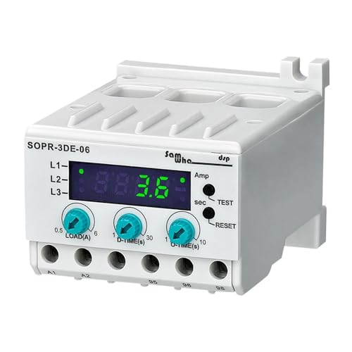 SOPR-3DE Digitales Überlastrelais Motorschutz Thermisches Überlastrelais(Un 90-260VAC,5-60A) von UDAMX
