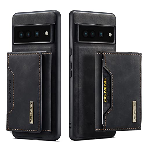 UDBKKDX 2 in 1 Handyhülle für Google Pixel 7 Pro, abnehmbare Brieftasche und magnetische Adsorption Hülle Mattes Leder Ständer case Cover von UDBKKDX