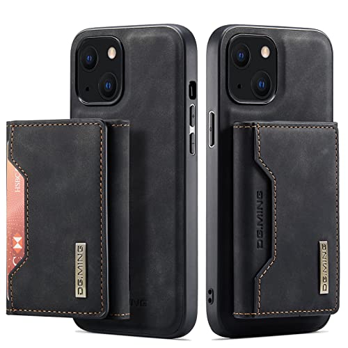 UDBKKDX 2 in 1 Handyhülle für iPhone 13 Mini, abnehmbare Brieftasche und magnetische Adsorption Hülle Mattes Leder Ständer case Cover von UDBKKDX
