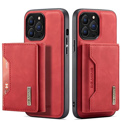 UDBKKDX 2 in 1 Handyhülle für iPhone 13 Pro, abnehmbare Brieftasche und magnetische Adsorption Hülle Mattes Leder Ständer case Cover von UDBKKDX