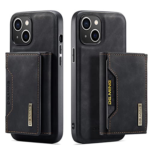 UDBKKDX 2 in 1 Handyhülle für iPhone 14, abnehmbare Brieftasche und magnetische Adsorption Hülle Mattes Leder Ständer case Cover von UDBKKDX