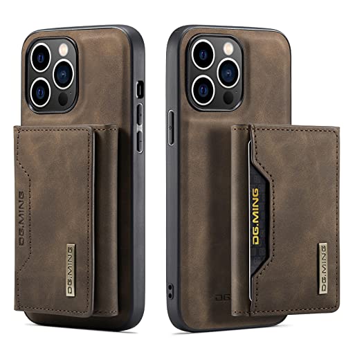 UDBKKDX 2 in 1 Handyhülle für iPhone 14 Pro, abnehmbare Brieftasche und magnetische Adsorption Hülle Mattes Leder Ständer case Cover von UDBKKDX