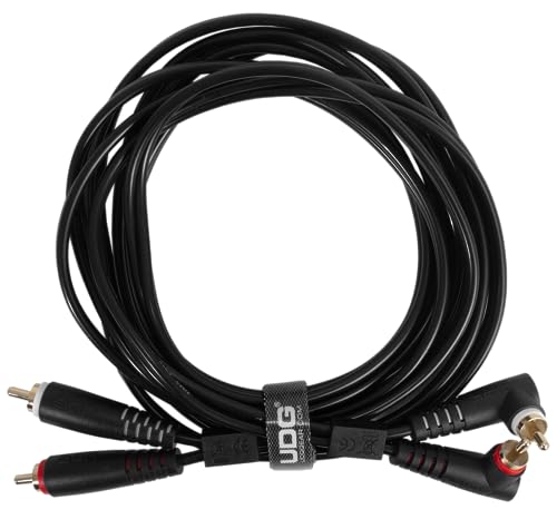 UDG Audiokabel-Set RCA gerade - RCA abgewinkelt schwarz 3m von UDG