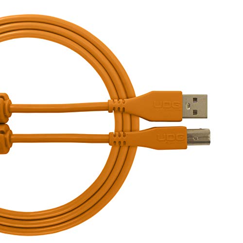 UDG Kabel USB 2.0 (A-B) gerade orange 3 m – Audio optimiertes UDG Ultimate Audiokabel für DJs und Produzenten zur Maximierung ihrer Leistung von UDG