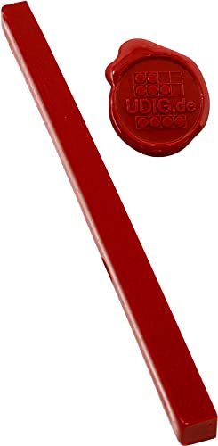 Herbin Siegellack Rot - Bank 1 Stange, 22 cm, Siegellackstange Feuerrot Knallrot für brechende Siegel von UDIG