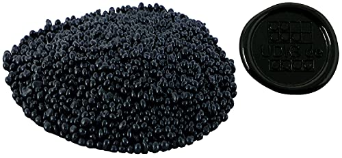 Perlensiegellack Perlschwarz Nr. 4190-500 g, Siegellack Granulat Schwarz für brechende Siegel von UDIG