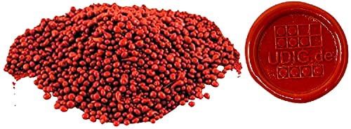 Perlensiegellack Tomatenrot Nr. 1740-100 g im Poly-Beutel, Siegellack Granulat Rot für brechende Siegel von UDIG