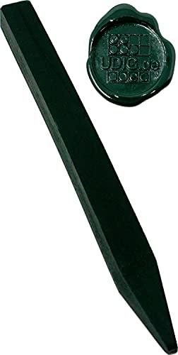 UDIG Siegellack Maxi Moosgrün, 1 Stange, 21 cm 70 g, Siegellackstange Grün dunkelgrün für brechende Siegel von UDIG