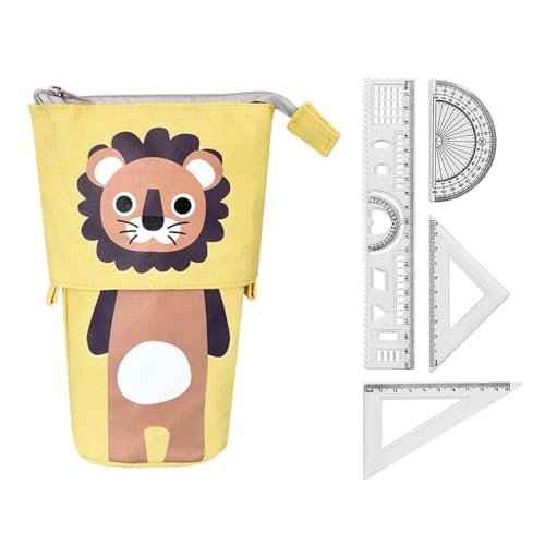 1 Stück Lion Bleistiftbeutel Und 1 Set Lineal, Kreativer Süßer Bleistiftbeutel, Einziehbarer Bleistiftkoffer, Schreibwarenstapler, Schulmaterial. 1 Stück Lion Bleistiftbeutel Und 1 Set Lineal, Kreativer Süßer Bleistiftbeutel, Einziehbarer Bleistiftkoffer, Schreibwarenstapler, Schulmaterial. von UDNFHL