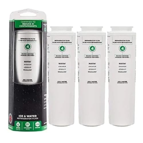 Kühlschrank-Wasserfilter 4, EDR4RXD1, Kompatibel Mit Maytag, (UKF8001), Kompatibel Mit KitchenAid, Kühlschrank Ersetzt Wasserkühlschrank, Kühlschrankzubehör(3pcs) von UDXVUXCX