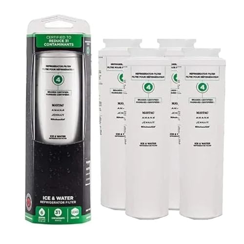 Kühlschrank-Wasserfilter 4, EDR4RXD1, Kompatibel Mit Maytag, (UKF8001), Kompatibel Mit KitchenAid, Kühlschrank Ersetzt Wasserkühlschrank, Kühlschrankzubehör(4pcs) von UDXVUXCX