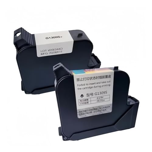 UDXZAIJQ G1309S Düse 25,4 mm Schwarz Rot Grün Blau Weiß Gelb Schnelltrocknende Tintenpatrone for 25,4 mm Handheld-Tintenstrahldrucker(Light Cyan) von UDXZAIJQ