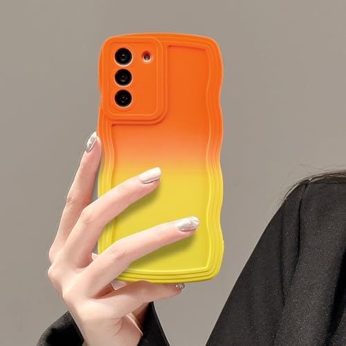 UEEBAI Farbverlauf Hülle Kompatibel mit Samsung Galaxy A55 5G Hülle, Wellen Rahmenform Handyhülle Ultra Dünne Silikon Weich TPU Stoßfeste Schutzhülle Anti-Kratzen Bumper Case Cover, Orange UEEBAI Farbverlauf Hülle Kompatibel mit Samsung Galaxy A55 5G Hülle, Wellen Rahmenform Handyhülle Ultra Dünne Silikon Weich TPU Stoßfeste Schutzhülle Anti-Kratzen Bumper Case Cover, Orange von UEEBAI