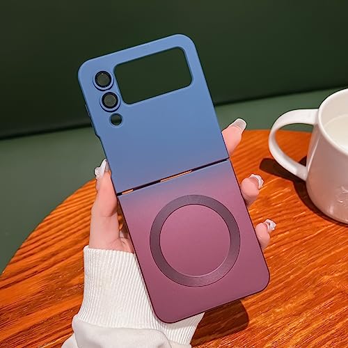 UEEBAI Flüssigsilikon Hülle zum kabellosen Aufladen für Samsung Galaxy Z Flip 4 5G, Ultra Dünn Silikon Handyhülle mit MagSafing Faster Charging Farbverlauf Schutzhülle Bumper Case – Blau Rosenrot UEEBAI Flüssigsilikon Hülle zum kabellosen Aufladen für Samsung Galaxy Z Flip 4 5G, Ultra Dünn Silikon Handyhülle mit MagSafing Faster Charging Farbverlauf Schutzhülle Bumper Case – Blau Rosenrot von UEEBAI
