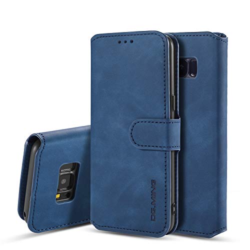 UEEBAI Handyhülle für Samsung Galaxy S8, Hülle Retro Premium PU Leder Weich Klapphülle Magnetverschluss Wallet Kartenfach Standfunktion Cover Anti Kratzern Flip Case Trageband Schutzhülle - Blau UEEBAI Handyhülle für Samsung Galaxy S8, Hülle Retro Premium PU Leder Weich Klapphülle Magnetverschluss Wallet Kartenfach Standfunktion Cover Anti Kratzern Flip Case Trageband Schutzhülle - Blau von UEEBAI