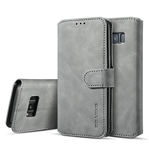 UEEBAI Handyhülle für Samsung Galaxy S8 Plus, Hülle Retro Premium PU Leder Weich Klapphülle Magnetverschluss Wallet Kartenfach Standfunktion Cover Anti Kratzern Flip Case Trageband Schutzhülle - Grau UEEBAI Handyhülle für Samsung Galaxy S8 Plus, Hülle Retro Premium PU Leder Weich Klapphülle Magnetverschluss Wallet Kartenfach Standfunktion Cover Anti Kratzern Flip Case Trageband Schutzhülle - Grau von UEEBAI
