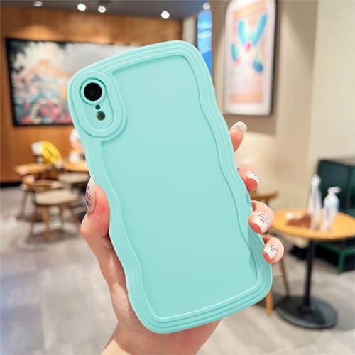 UEEBAI Handyhülle für iPhone XR, Niedliche Lockige Wellen Rahmenform Silikon Handyhülle Ultra Dünne Stoßfeste Schutzhülle Slim Fit Weiche TPU Bumper Cover für Frauen Mädchen, Minz Grün UEEBAI Handyhülle für iPhone XR, Niedliche Lockige Wellen Rahmenform Silikon Handyhülle Ultra Dünne Stoßfeste Schutzhülle Slim Fit Weiche TPU Bumper Cover für Frauen Mädchen, Minz Grün von UEEBAI
