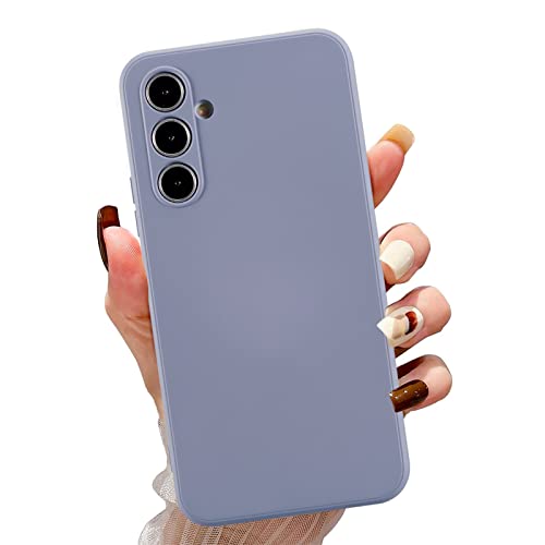 UEEBAI Hülle für Samsung Galaxy A54 5G, Ultra Dünn Silikon Stoßfeste Handyhülle innen mit Anti-Scratch Weicher Mikrofaser Schutzhülle TPU Bumper Süß Case Cover Protection intégrale - Grau Blau von UEEBAI