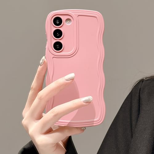 UEEBAI Hülle für Samsung Galaxy S23 5G, Niedliche Lockige Wellen Rahmenform Silikon Handyhülle Ultra Dünne Stoßfeste Schutzhülle Slim Fit Weiche TPU Bumper Cover für Frauen Mädchen, Rosa UEEBAI Hülle für Samsung Galaxy S23 5G, Niedliche Lockige Wellen Rahmenform Silikon Handyhülle Ultra Dünne Stoßfeste Schutzhülle Slim Fit Weiche TPU Bumper Cover für Frauen Mädchen, Rosa von UEEBAI