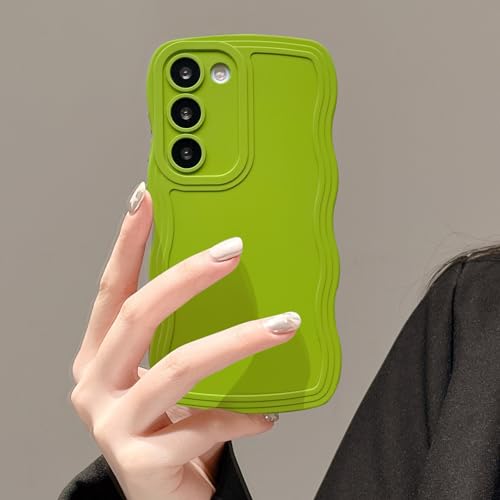 UEEBAI Hülle für Samsung Galaxy S23 FE 5G, Niedliche Lockige Wellen Rahmenform Silikon Handyhülle Ultra Dünne Stoßfeste Schutzhülle Slim Fit Weiche TPU Bumper Cover für Frauen Mädchen, Grün UEEBAI Hülle für Samsung Galaxy S23 FE 5G, Niedliche Lockige Wellen Rahmenform Silikon Handyhülle Ultra Dünne Stoßfeste Schutzhülle Slim Fit Weiche TPU Bumper Cover für Frauen Mädchen, Grün von UEEBAI
