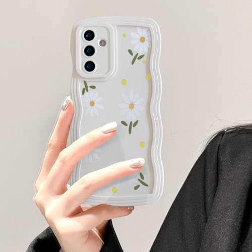 UEEBAI Hülle für Samsung Galaxy S24 5G, Wellen Rahmenform Silikon Handyhülle mit Gänseblümchen Blumen, Slim Fit Weiche TPU Bumper Cover Case Stoßfeste Schutzhülle für Frauen Mädchen, Beige Blume UEEBAI Hülle für Samsung Galaxy S24 5G, Wellen Rahmenform Silikon Handyhülle mit Gänseblümchen Blumen, Slim Fit Weiche TPU Bumper Cover Case Stoßfeste Schutzhülle für Frauen Mädchen, Beige Blume von UEEBAI