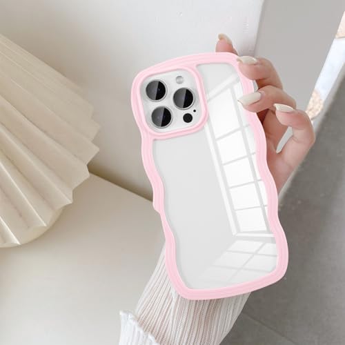 UEEBAI für iPhone 16 Pro Hülle, Wellen Rahmenform Silikon Stoßfeste Handyhülle Ultra Dünn Tansparent Rückseite TPU Bumper Cover für Mädchen Frauen Schutzhülle für iPhone 16 Pro - Rosa UEEBAI für iPhone 16 Pro Hülle, Wellen Rahmenform Silikon Stoßfeste Handyhülle Ultra Dünn Tansparent Rückseite TPU Bumper Cover für Mädchen Frauen Schutzhülle für iPhone 16 Pro - Rosa von UEEBAI