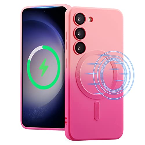 UEEBAI Magnetische Schutzhülle für Samsung Galaxy S23 FE 5G, luxuriöser Farbverlauf, Neonfarbe, kompatibel mit MagSafe-Ladegerät-Abdeckung mit Kameralinsenschutz, hübsche Handyhülle für Damen und UEEBAI Magnetische Schutzhülle für Samsung Galaxy S23 FE 5G, luxuriöser Farbverlauf, Neonfarbe, kompatibel mit MagSafe-Ladegerät-Abdeckung mit Kameralinsenschutz, hübsche Handyhülle für Damen und von UEEBAI