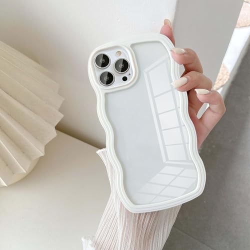 UEEBAI Hülle für iPhone 11 Pro Max, Wellen Rahmenform Silikon Stoßfeste Schutzhülle Anti-Kratzt Tansparent Rückseite TPU Bumper Cover für Mädchen Frauen Handyhülle für iPhone 11 Pro Max - Weiß UEEBAI Hülle für iPhone 11 Pro Max, Wellen Rahmenform Silikon Stoßfeste Schutzhülle Anti-Kratzt Tansparent Rückseite TPU Bumper Cover für Mädchen Frauen Handyhülle für iPhone 11 Pro Max - Weiß von UEEBAI