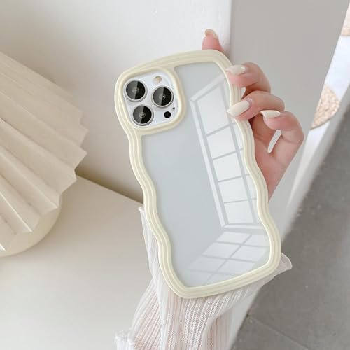 UEEBAI Hülle für iPhone 13 Pro, Wellen Rahmenform Silikon Stoßfeste Schutzhülle Anti-Kratzt Tansparent Rückseite TPU Bumper Cover für Mädchen Frauen Handyhülle für iPhone 13 Pro - Gelb UEEBAI Hülle für iPhone 13 Pro, Wellen Rahmenform Silikon Stoßfeste Schutzhülle Anti-Kratzt Tansparent Rückseite TPU Bumper Cover für Mädchen Frauen Handyhülle für iPhone 13 Pro - Gelb von UEEBAI